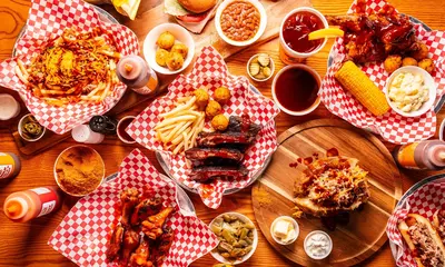 buddy's bbq meals on table