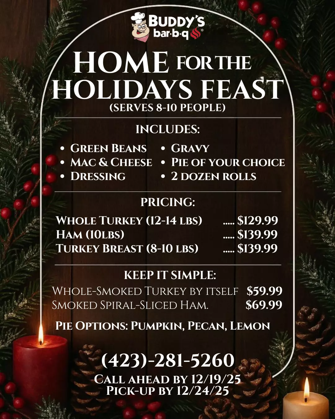 home for the holidays feast