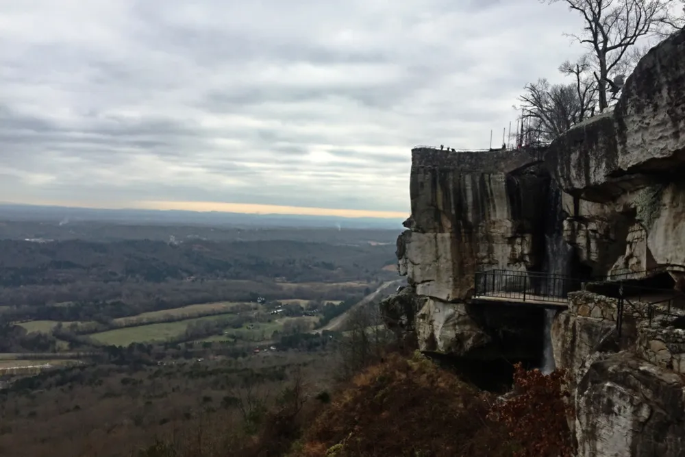 Lovers Leap at Lookout Mountain in winter