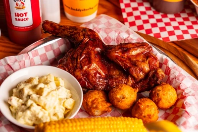 half chicken meal at Buddy's BBQ